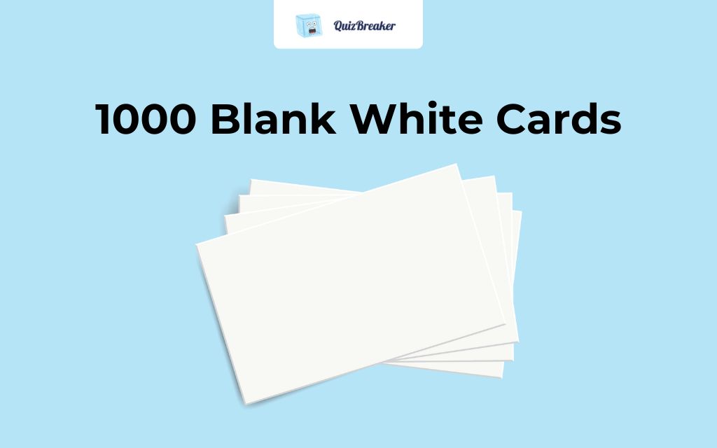 1000 Blank White Cards